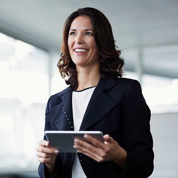 Happy business woman